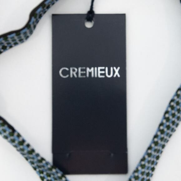 Daniel Cremieux Green Blue 100% Silk Self Tie Bow Tie - Picture 3 of 5